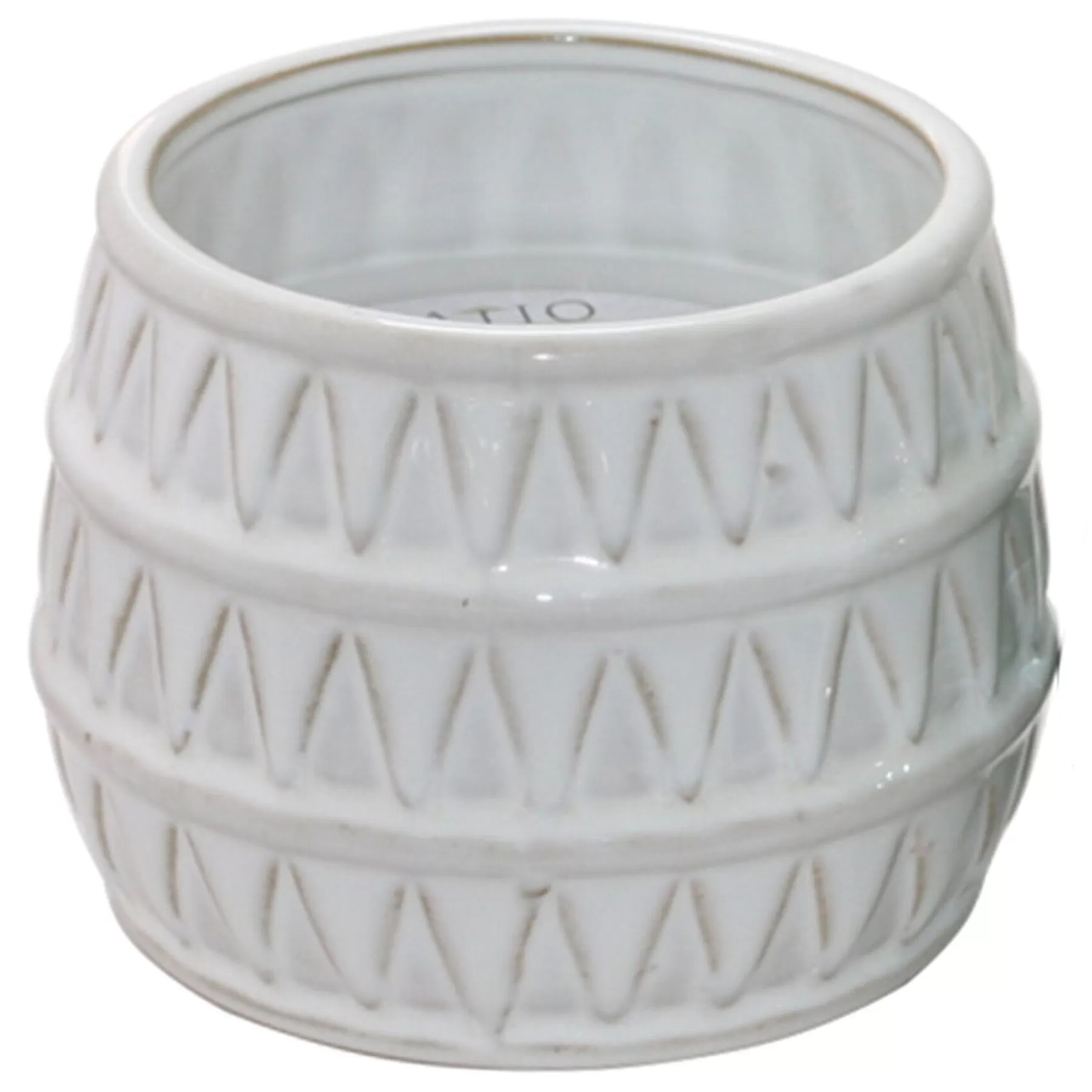 * Featured Diamond Patterned White Glazed Citronella Candle