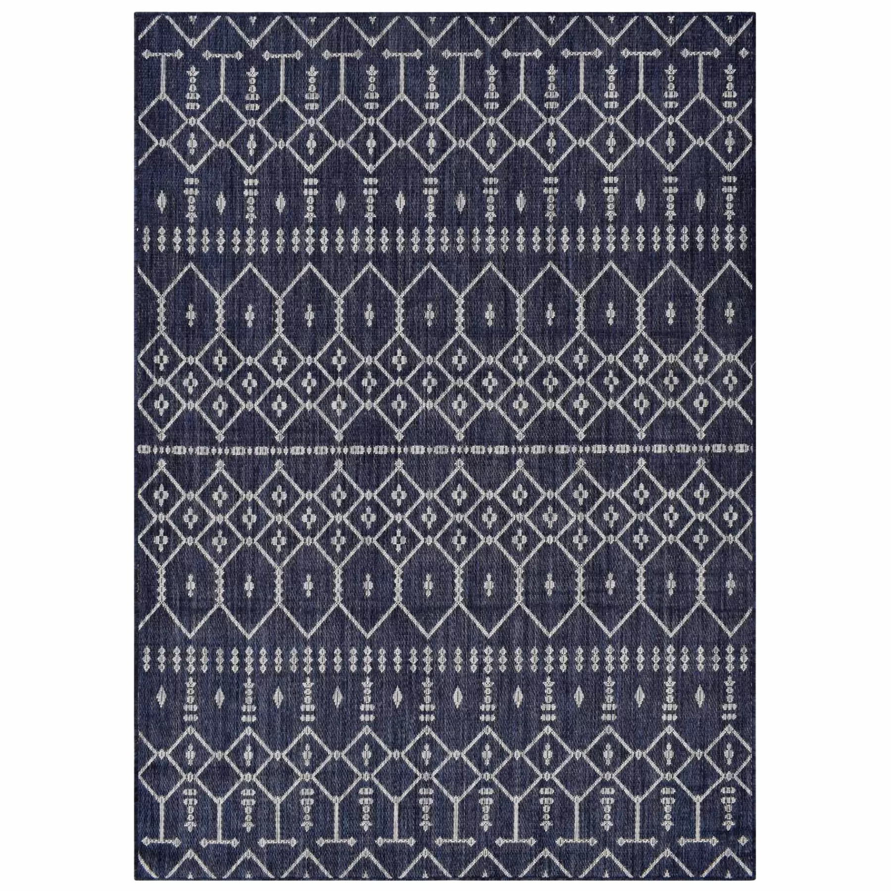 * Featured (E307) Navy Collector Design Sisal Indoor & Outdoor Area Rug, 8 10