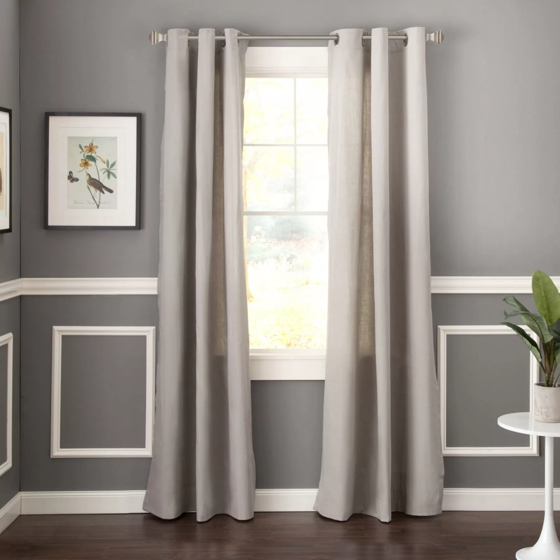 * Flash Sale 36-66 Fast Fit Milton Pewter Window Decorative Rod 5/8