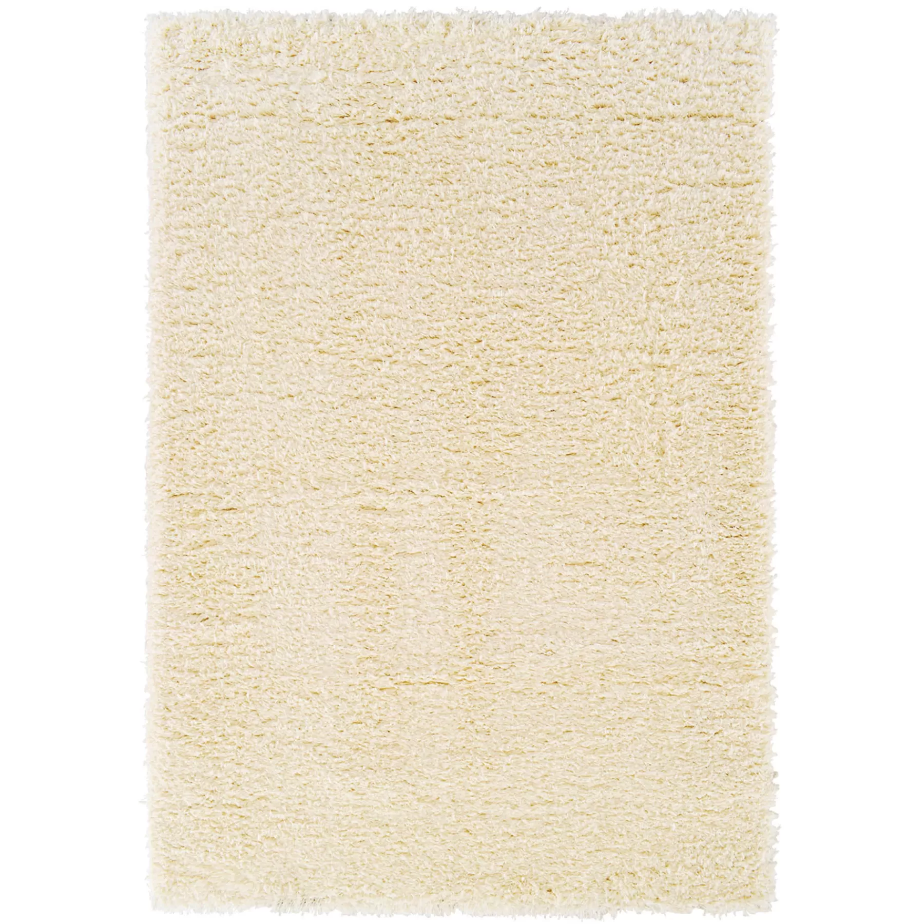* Flash Sale (C152) Solid Ivory Shag Accent Rug, 3 5