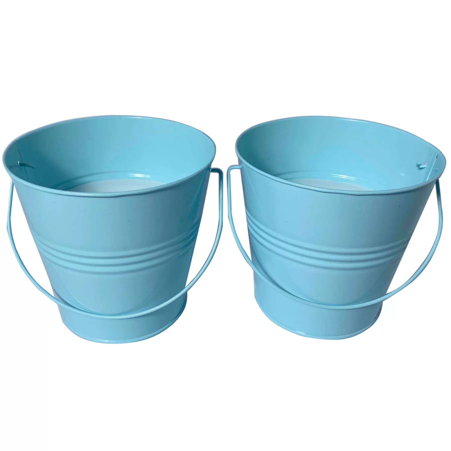 * Low Price 2-Pack Light Blue Paint Bucket Citronella Candles, 8Oz