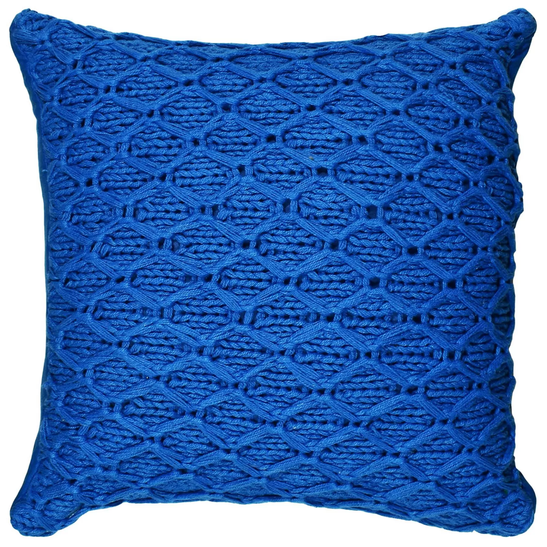 * Low Price Blue Knitted Throw Pillow, 18