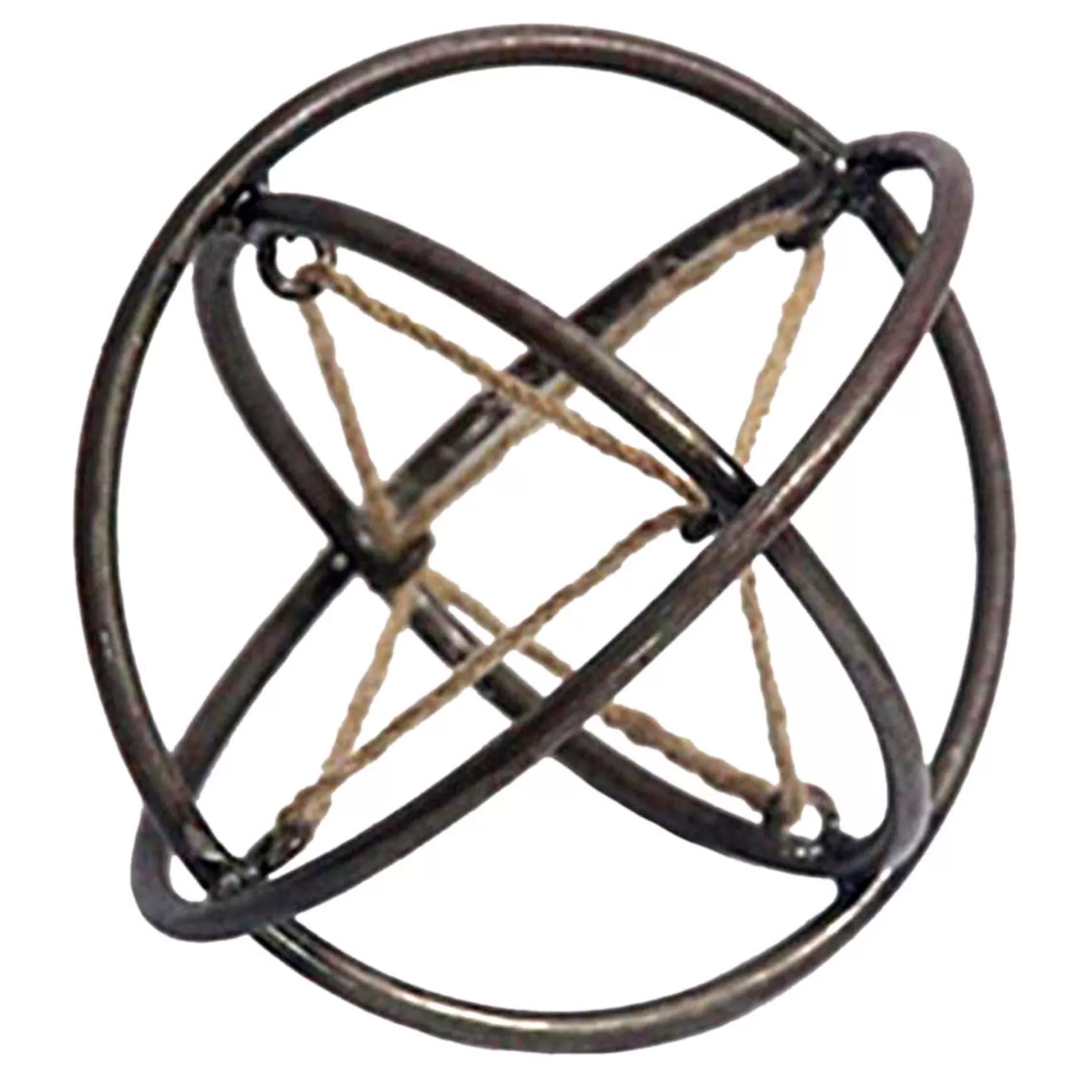 * Low Price Metal Rustic Cutout Jute Ball, 6