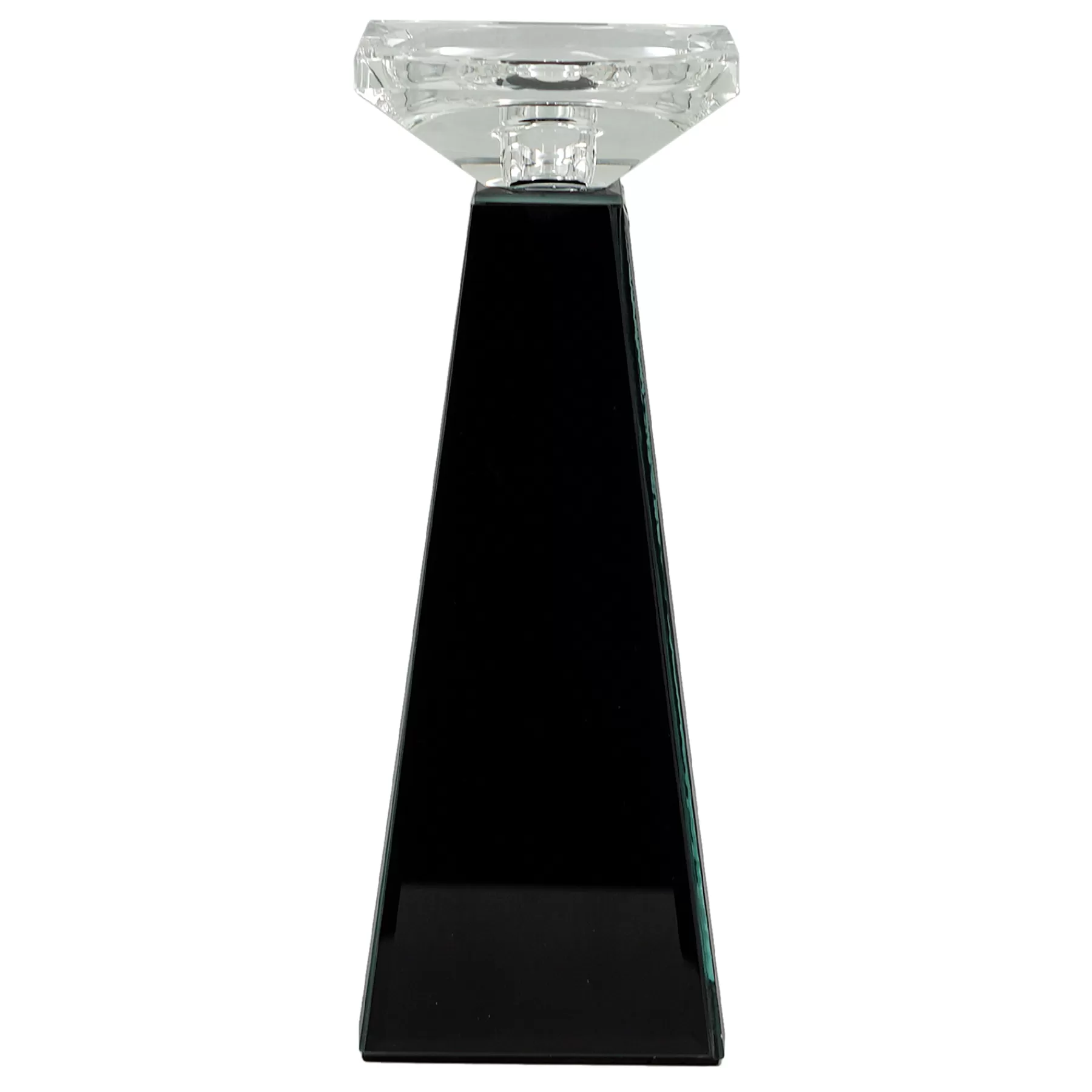 * Original Black Glass Candle Holder, 10