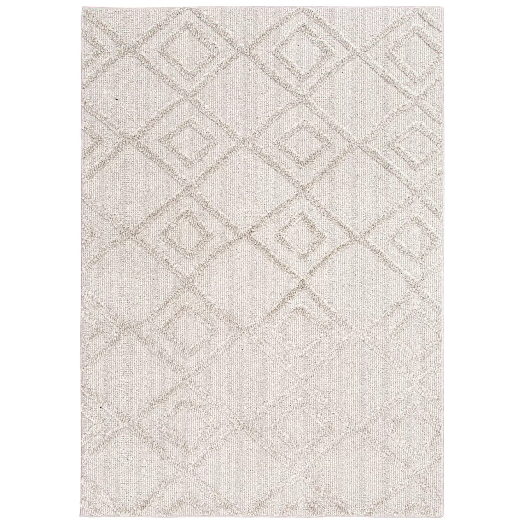 * Original (D560) Brantley Grey Diamond Design Area Rug, 5 7