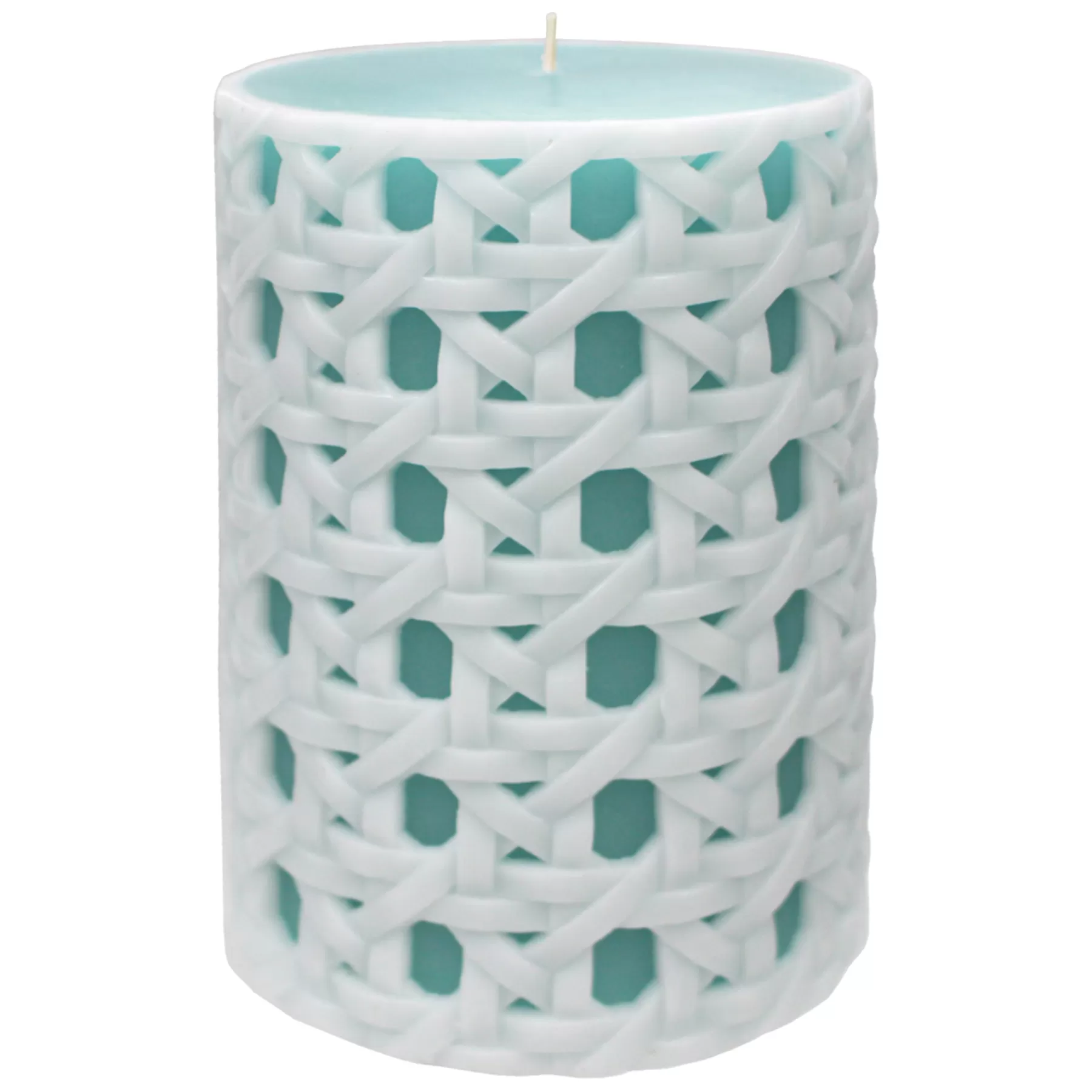 * Original Grace Mitchell Green Basket Pillar Candle, 6