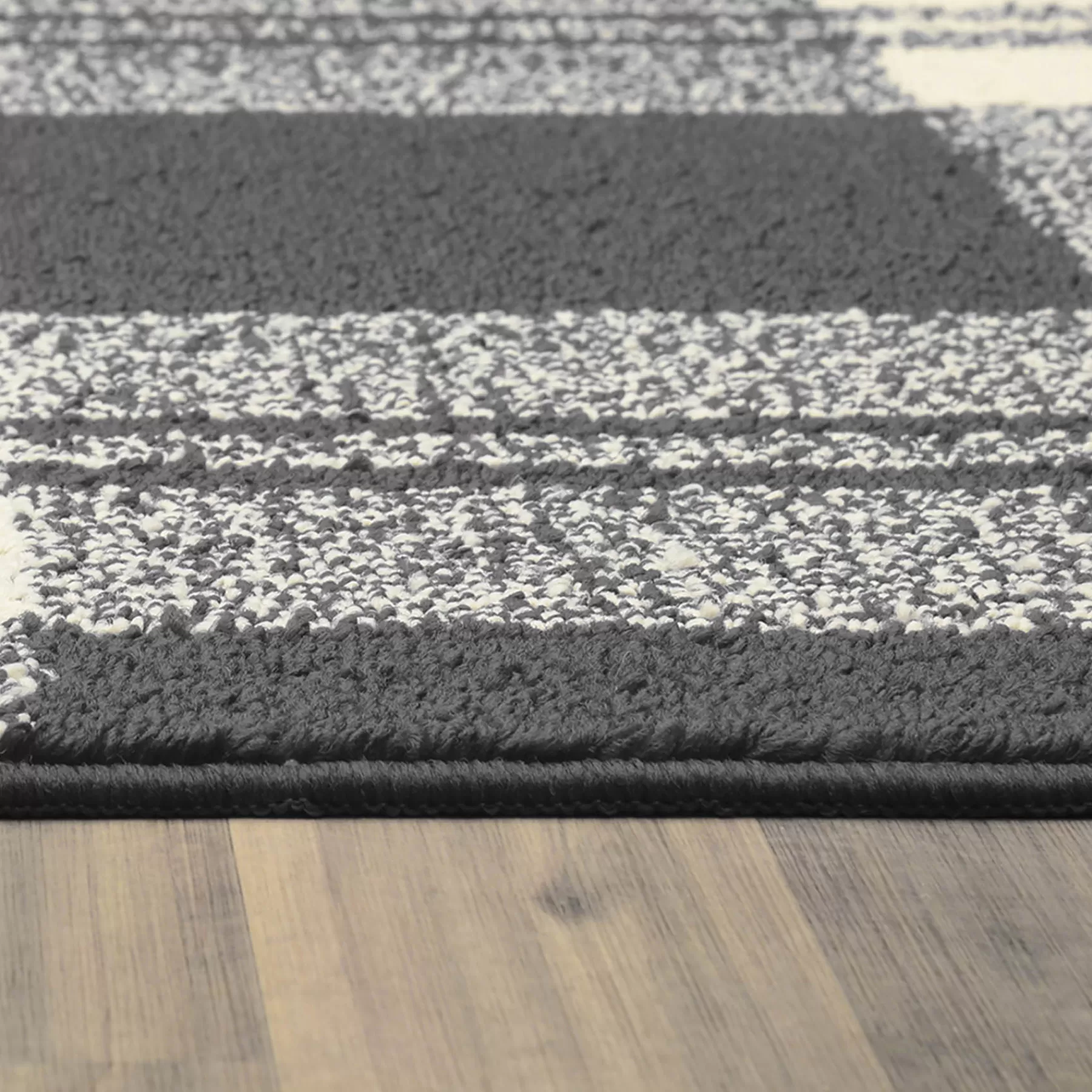 * Original Grey & Ivory Plaid Kitchen Mat, 2 3