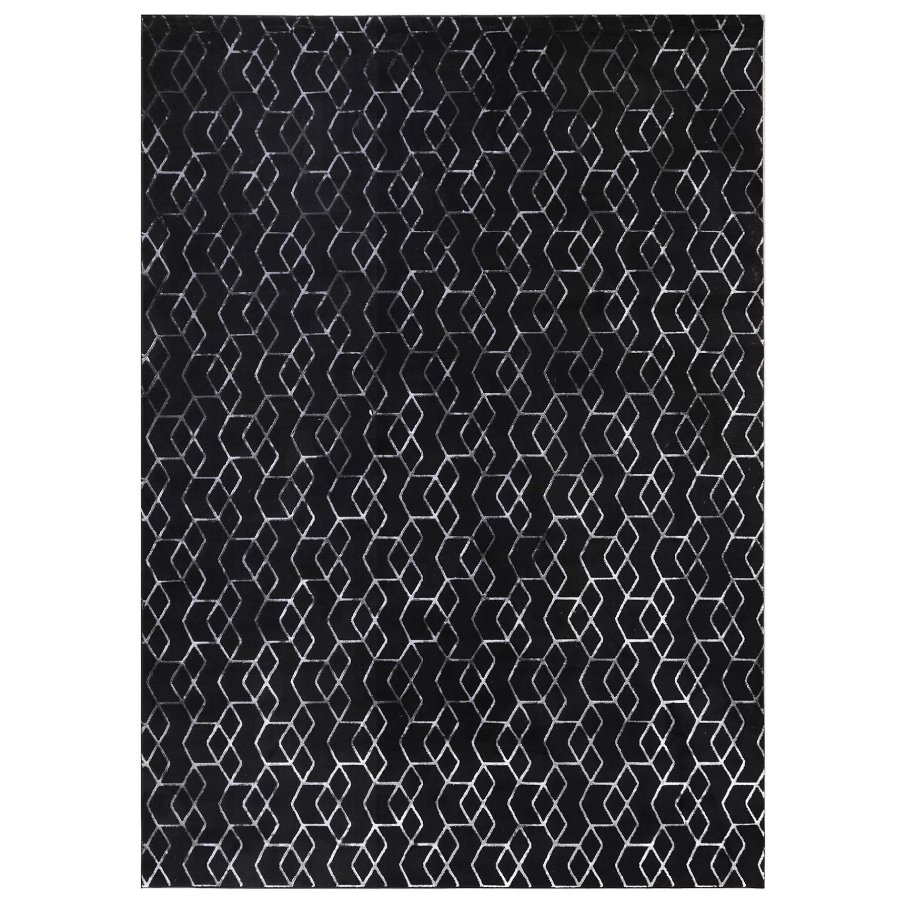 * Outlet Sale (B713) Laila Ali Onyx Black Woven Area Rug, 8 10