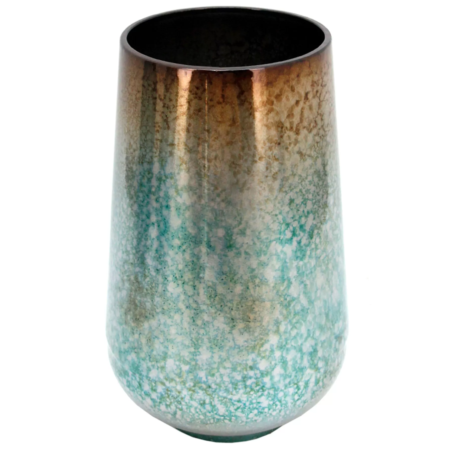 * Outlet Sale Blue Ombre Metal Vase, 14