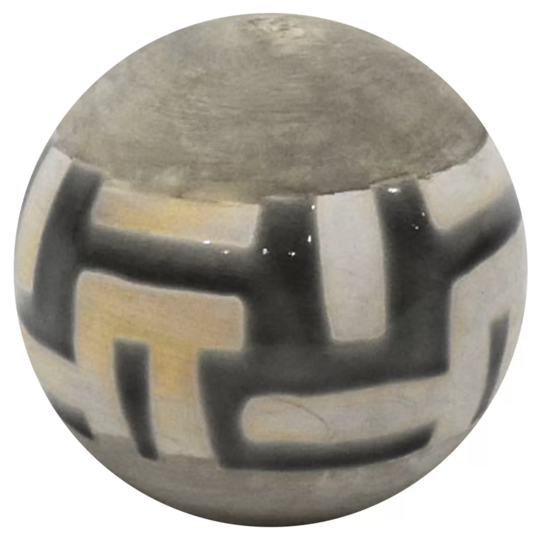 * Outlet Sale Grey & Black Painted Ceramic Ball, 4