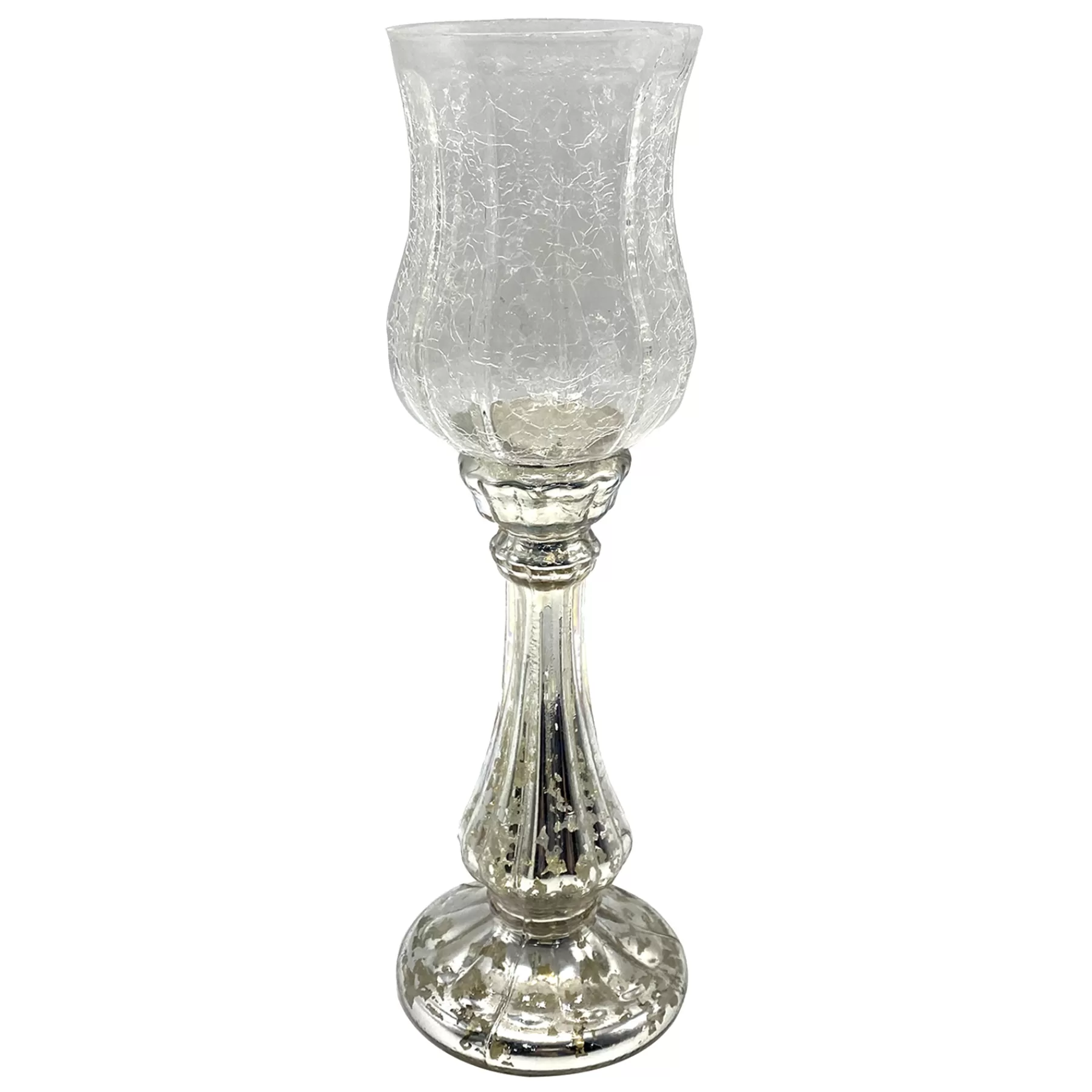 * Outlet Sale Mercury Glass Hurricane Candle Holder, 13