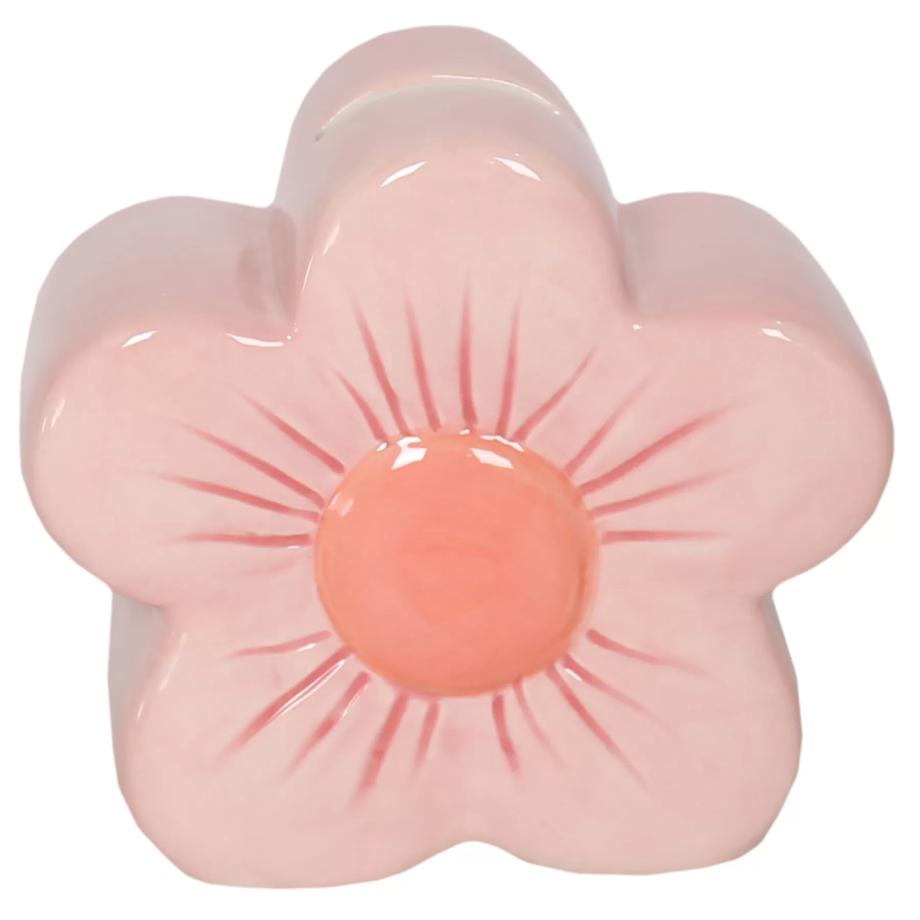 * Outlet Sale Pink Ceramic Flower Piggy Bank, 5