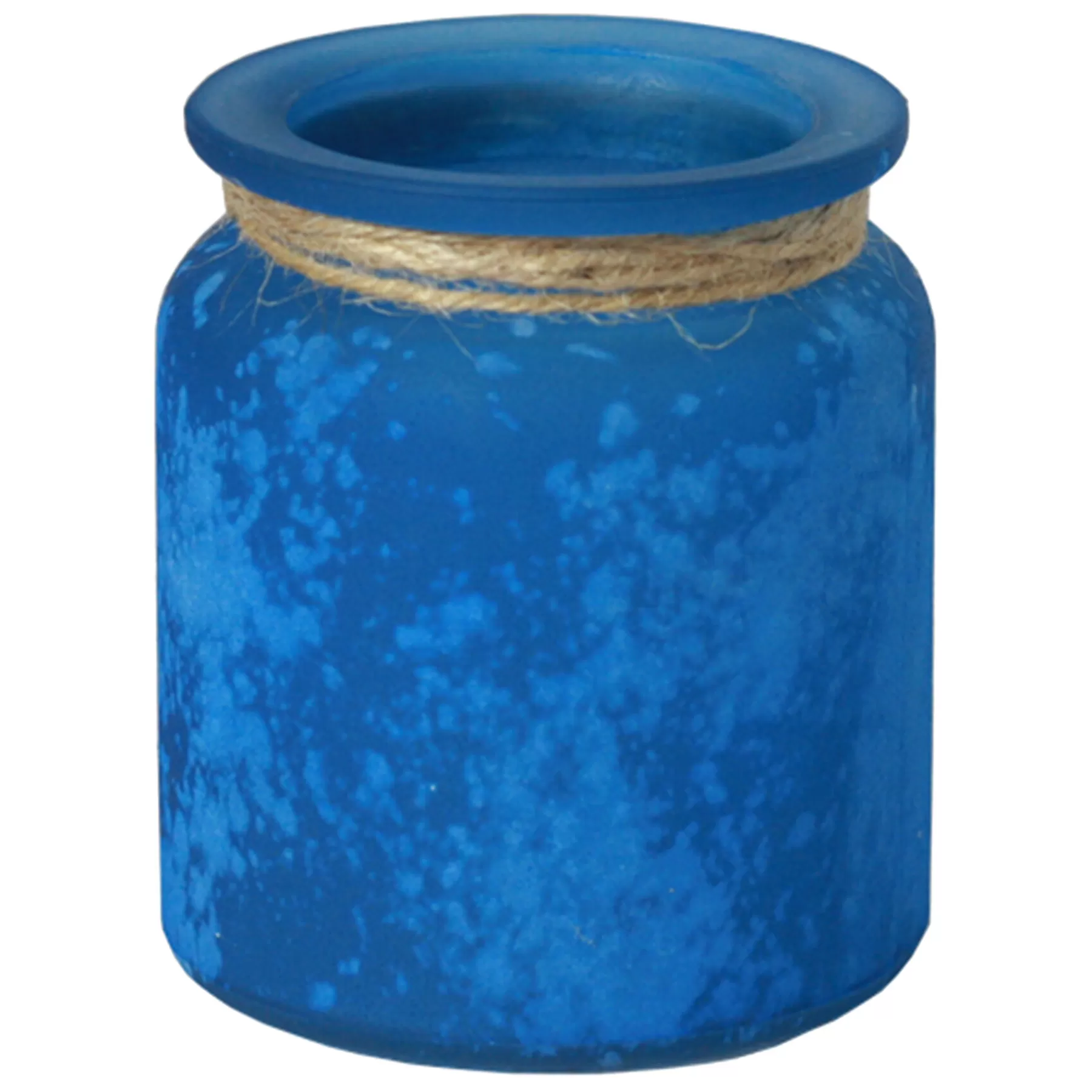 * Outlet Sale Sea Salt Dark Blue Glass Citronella Candle, 3.5