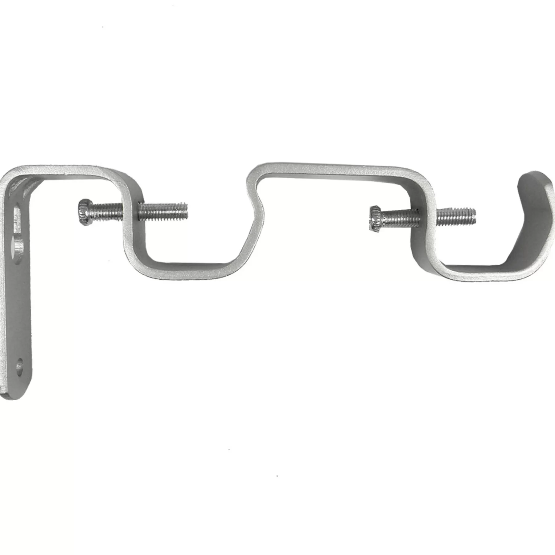 * Outlet Sale Silver 2-Pack Double Rod Converter Bracket Pair