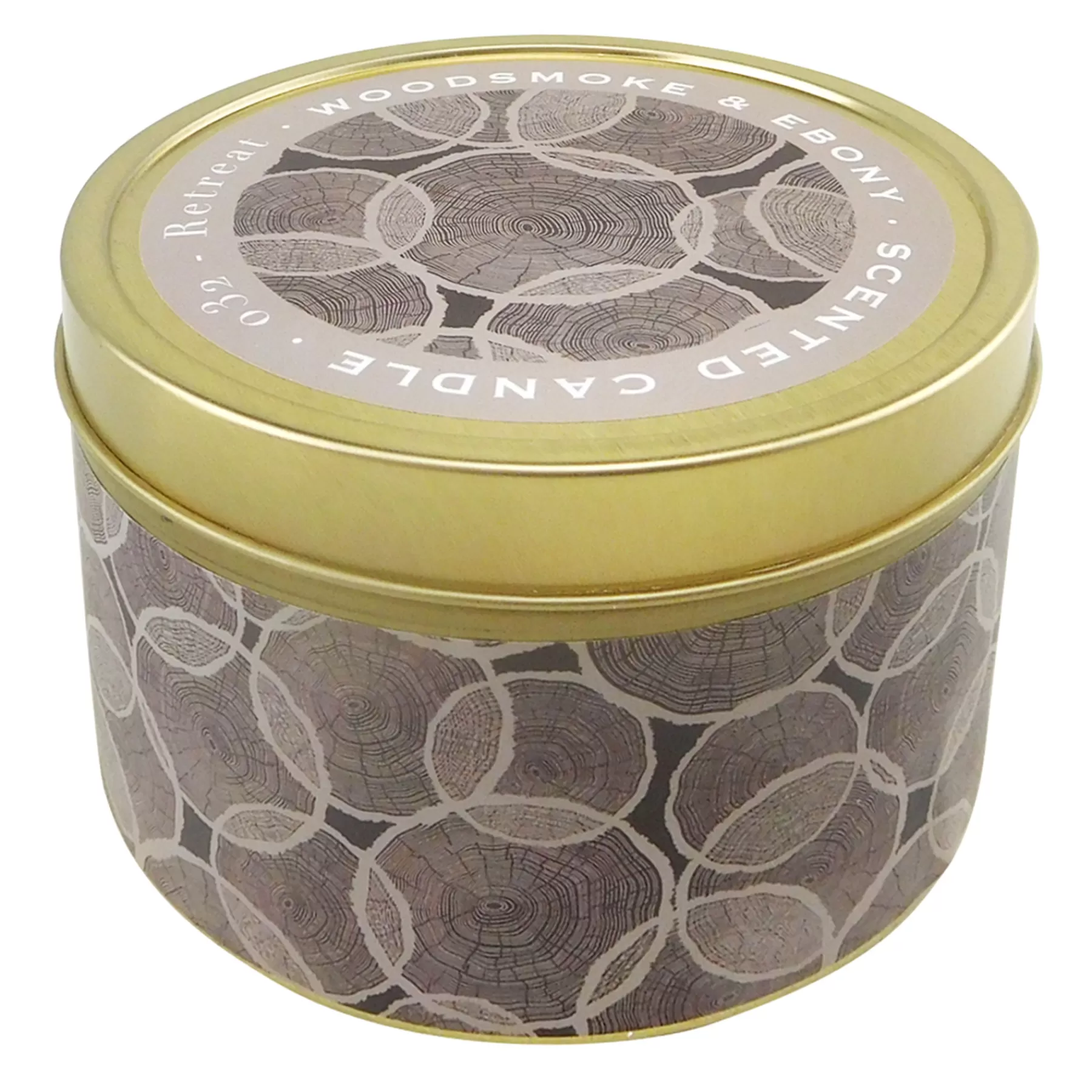 * Outlet Sale Wood Smoke & Ebony Scented Tin Jar Candle, 9Oz