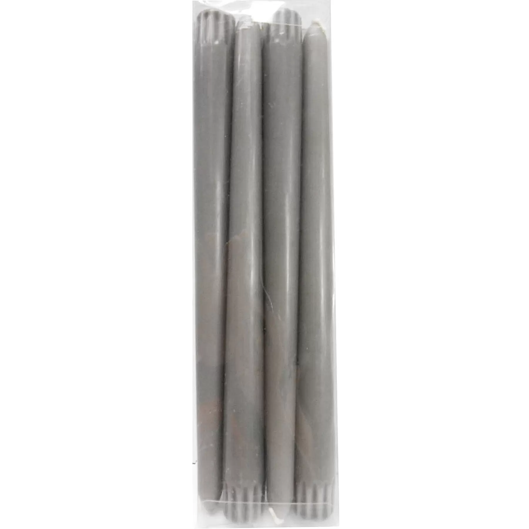 * Premium 4-Pack Grey Unscented Overdip Taper Candles, 10