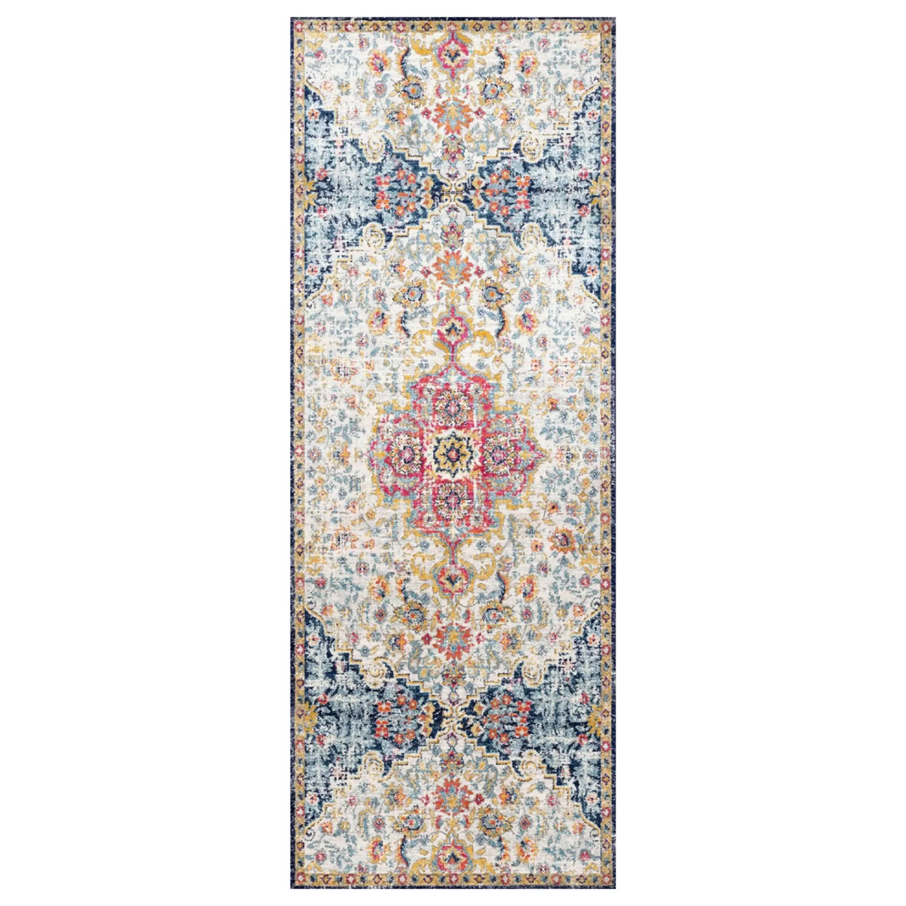 * Premium Cameron Red & Blue Runner Rug, 22 59