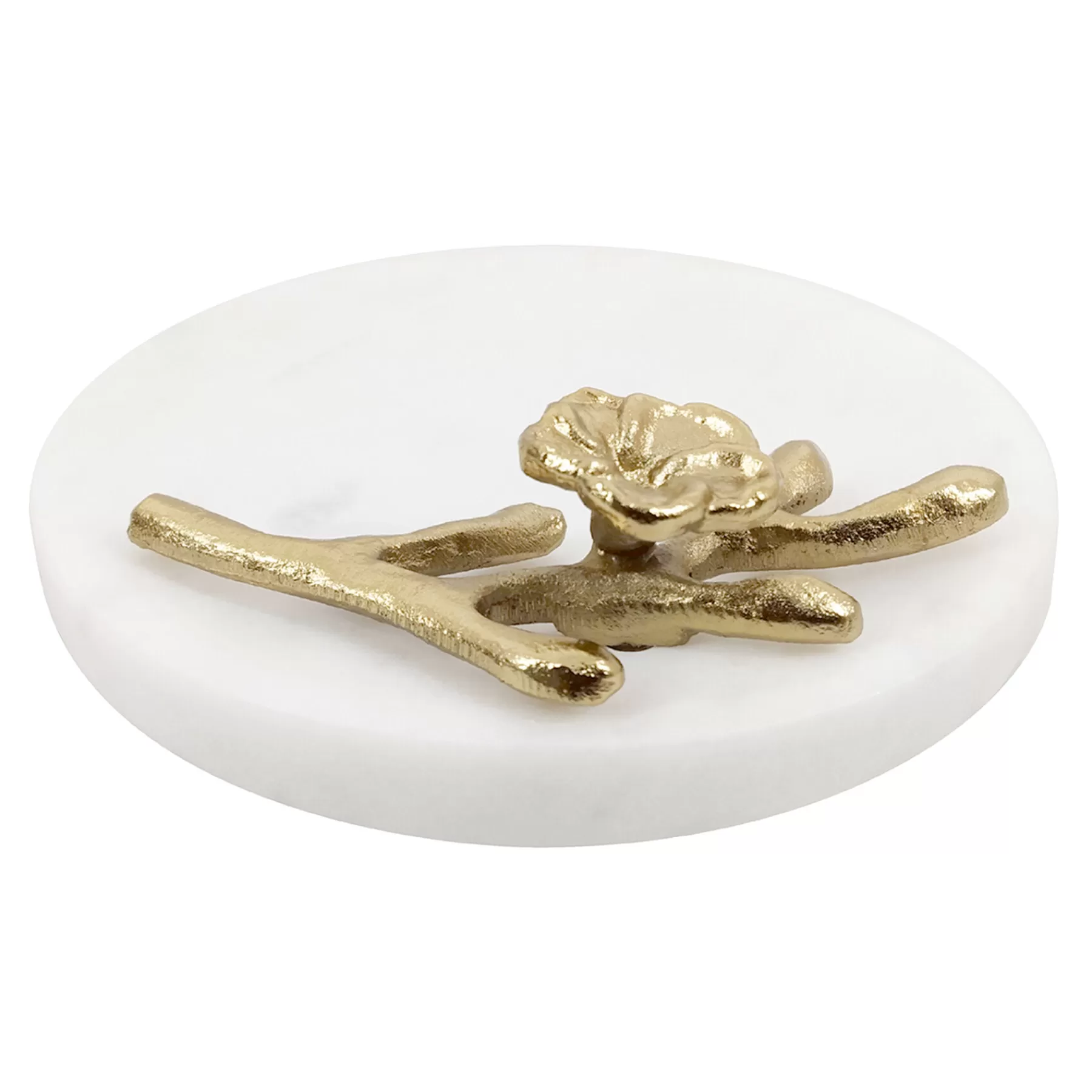 * Premium Grace Mitchell Gold Flower Marbled Trinket Tray, 5