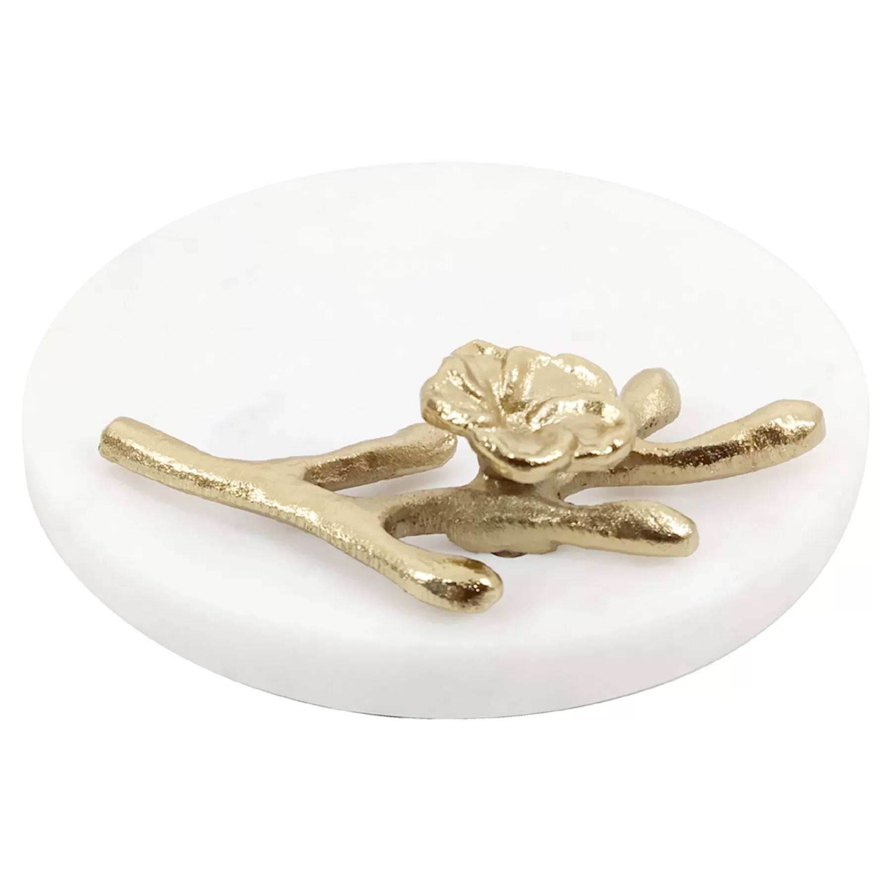 * Premium Grace Mitchell Gold Flower Marbled Trinket Tray, 5