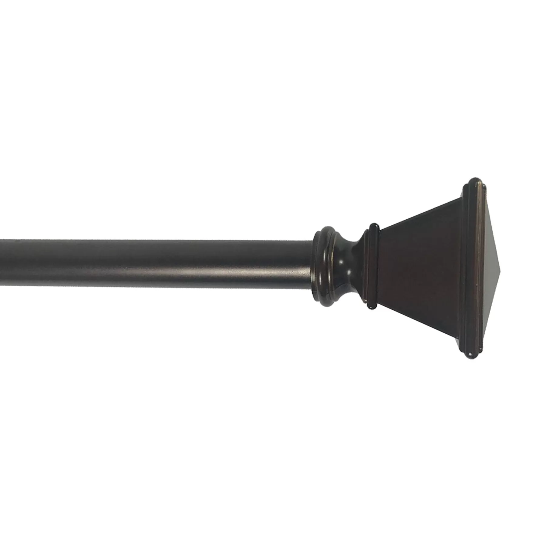 * Premium Highland Square 48 -84 Adjustable 5/8 Diameter Curtain Rod, Bronze Finish