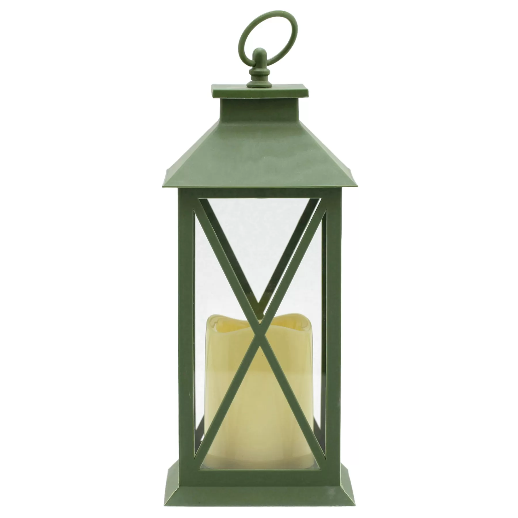 * Premium Light Green Pre-Lit Led Lantern, 12