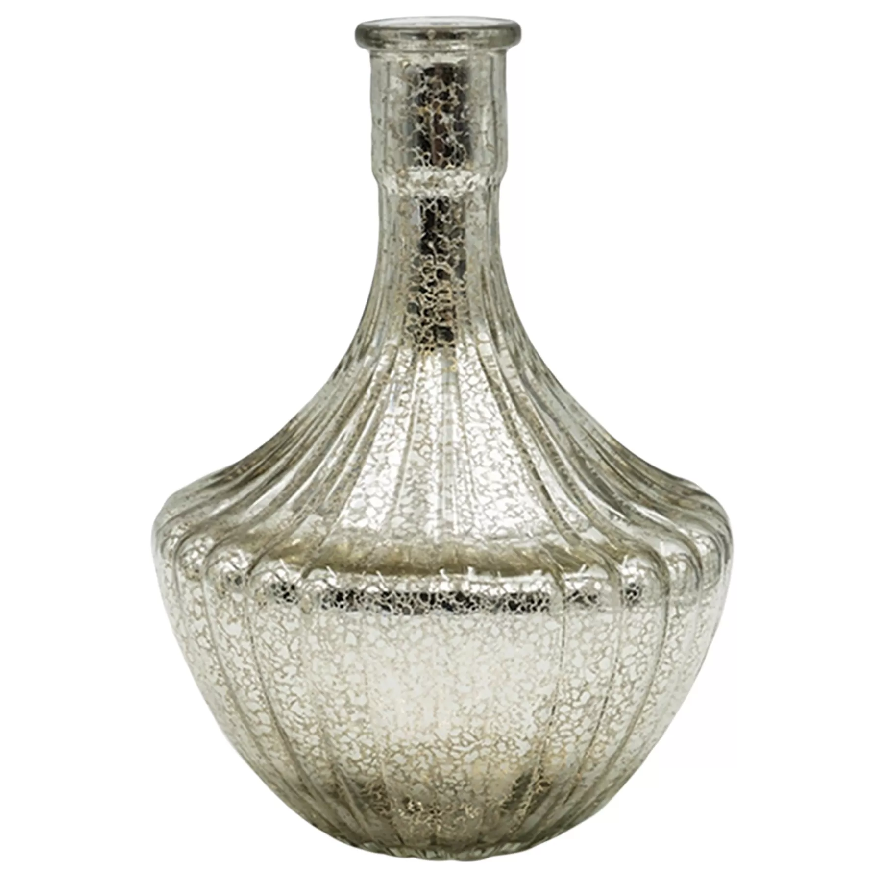 * Premium Silver Mercury Glass Vase, 9