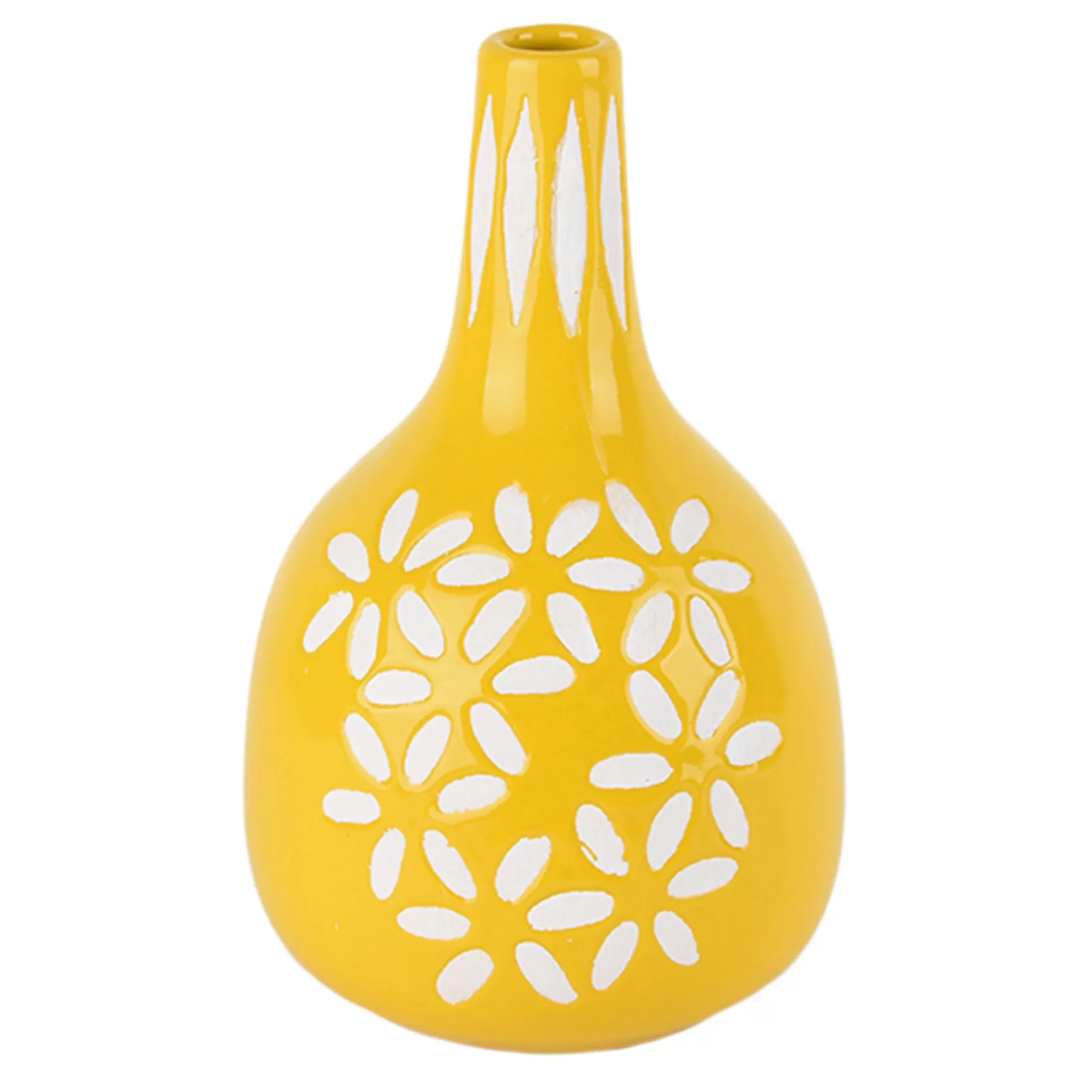 * Premium Tracey Boyd Yellow Floral Ceramic Vase, 8