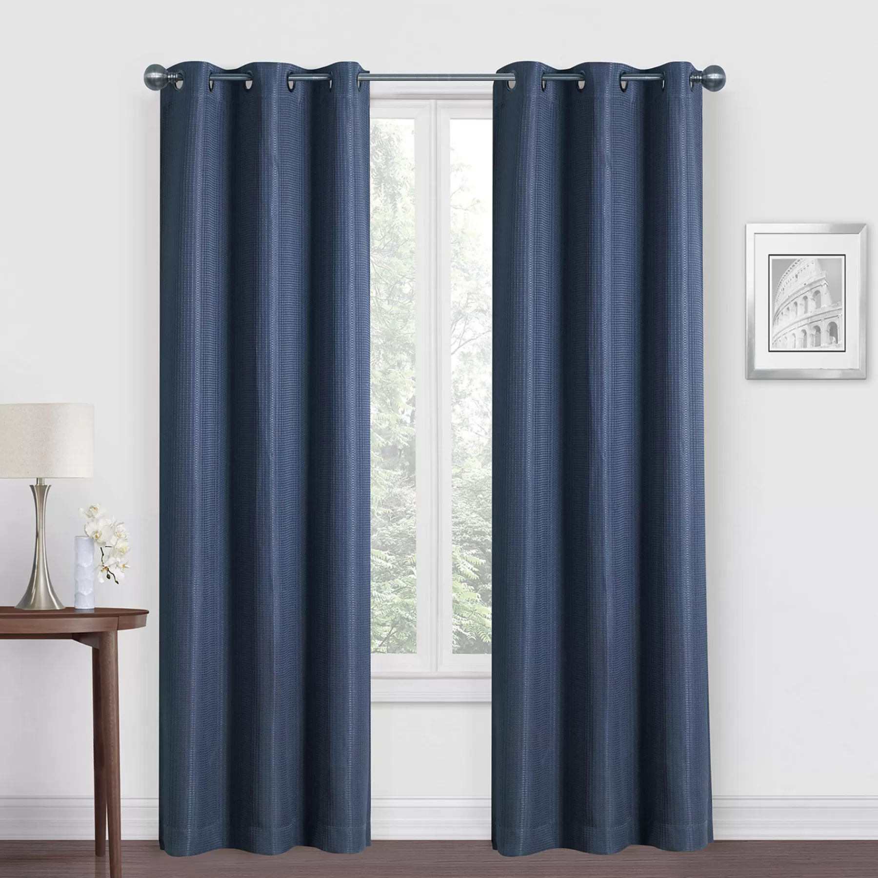 * Reliable Quality Morisson Navy Blackout Grommet Curtain Panel, 63
