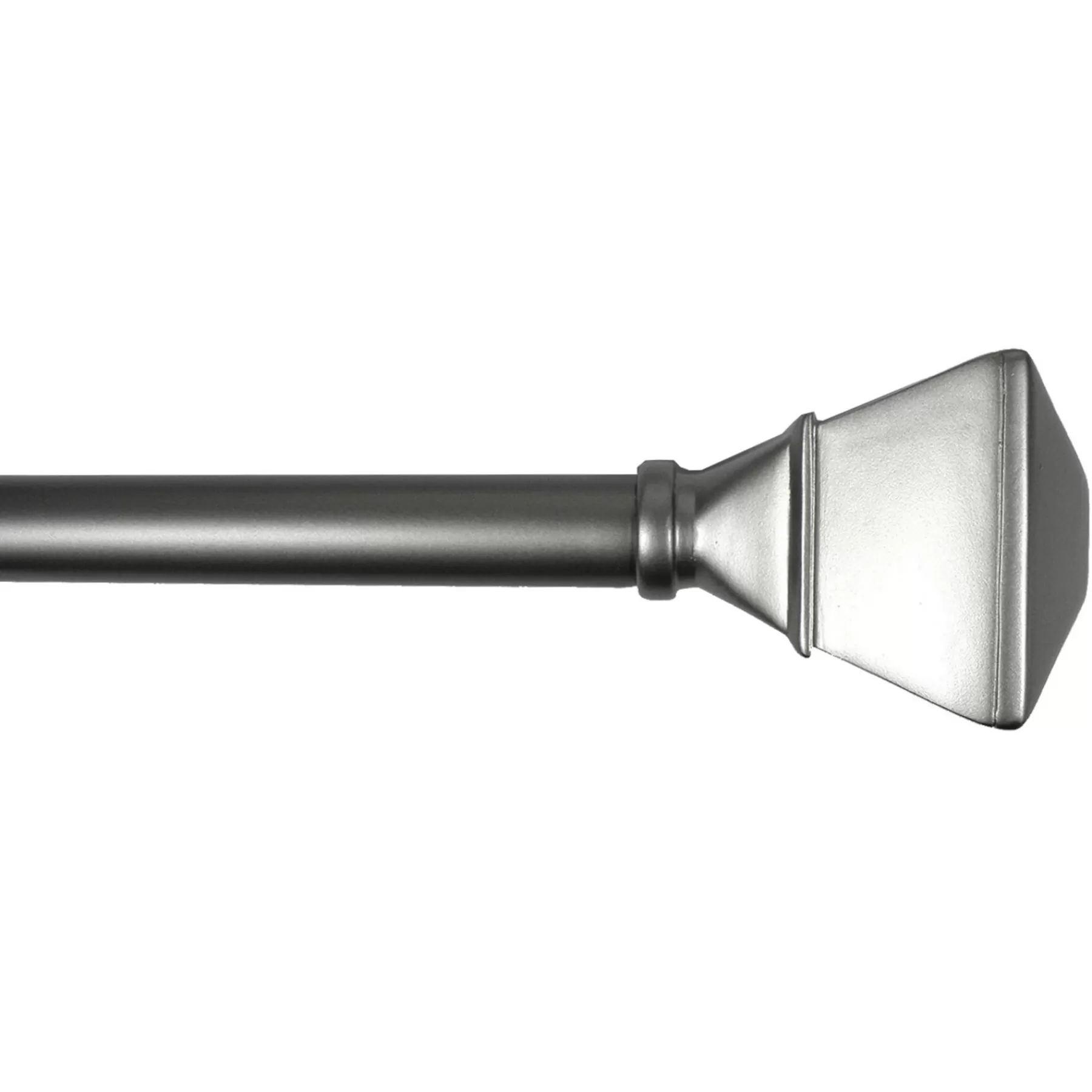 * Reliable Quality Parker Square 28 -48 Adjustable 3/4 Diameter Curtain Rod, Pewter Finish