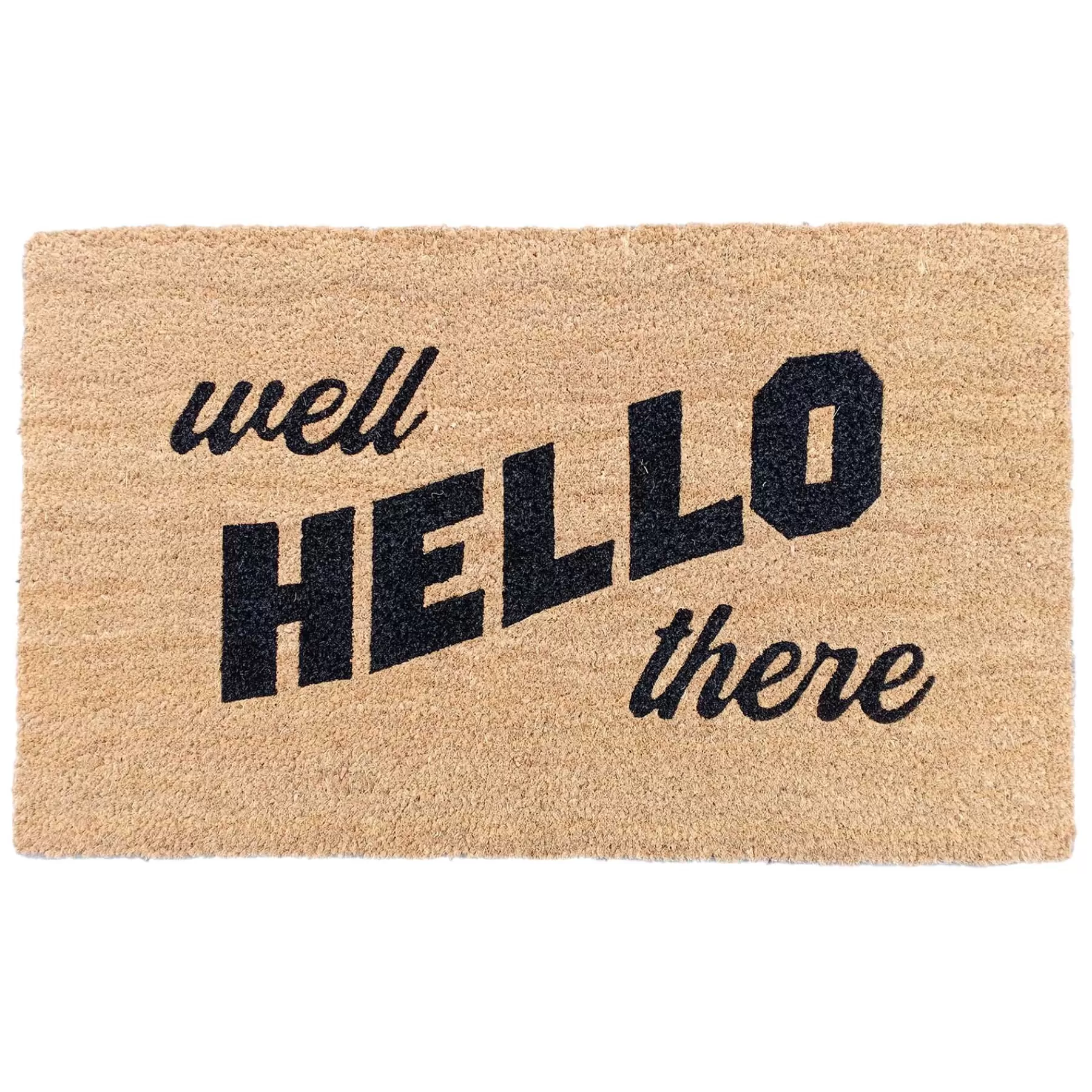 * Reliable Quality Well Hello There Coir Mat, 18 30