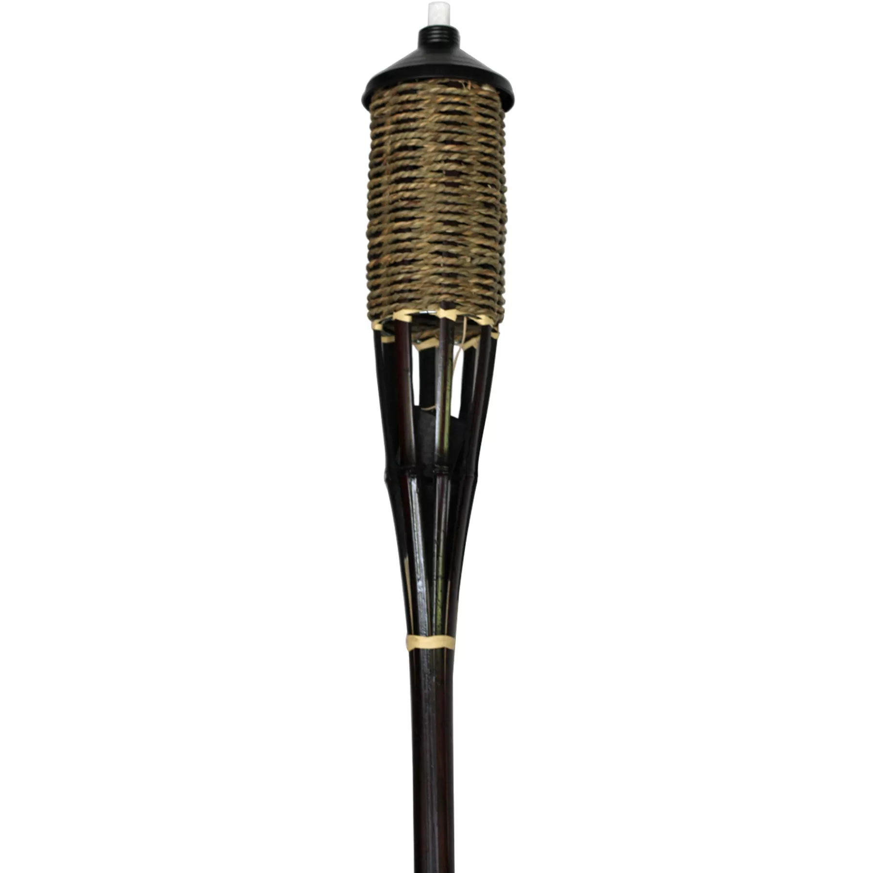 * Reliable Quality Woven Rope & Bamboo Garden Torch