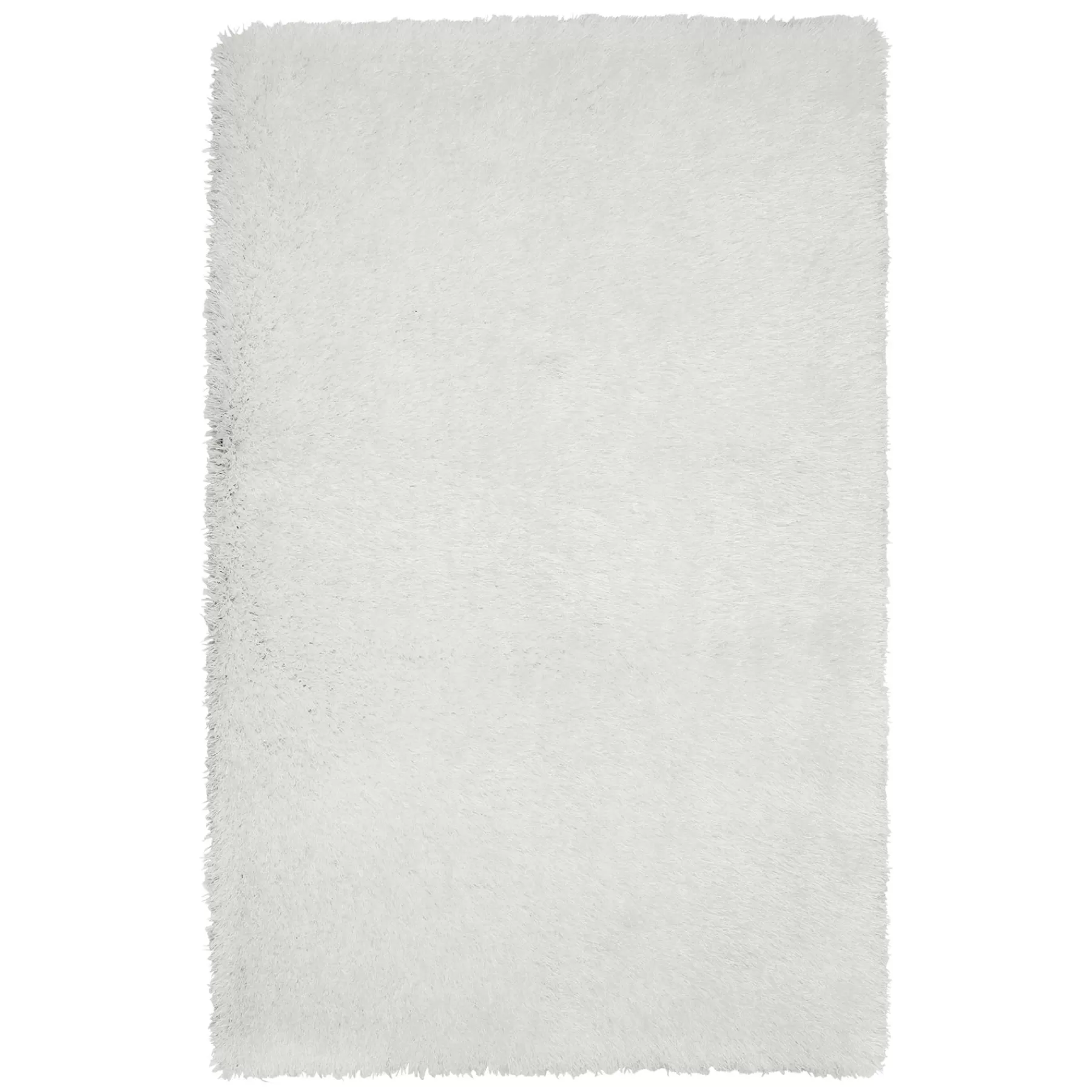 * Sale (C102) White Shag Accent Rug, 3 5