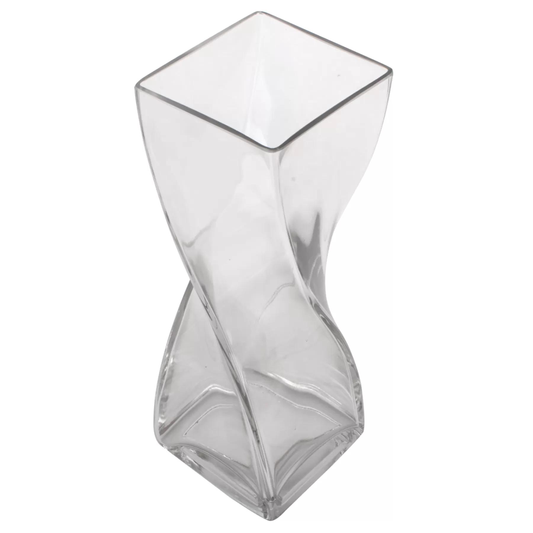 * Sale Laila Ali Clear Glass Twisted Pillar Vase, 12