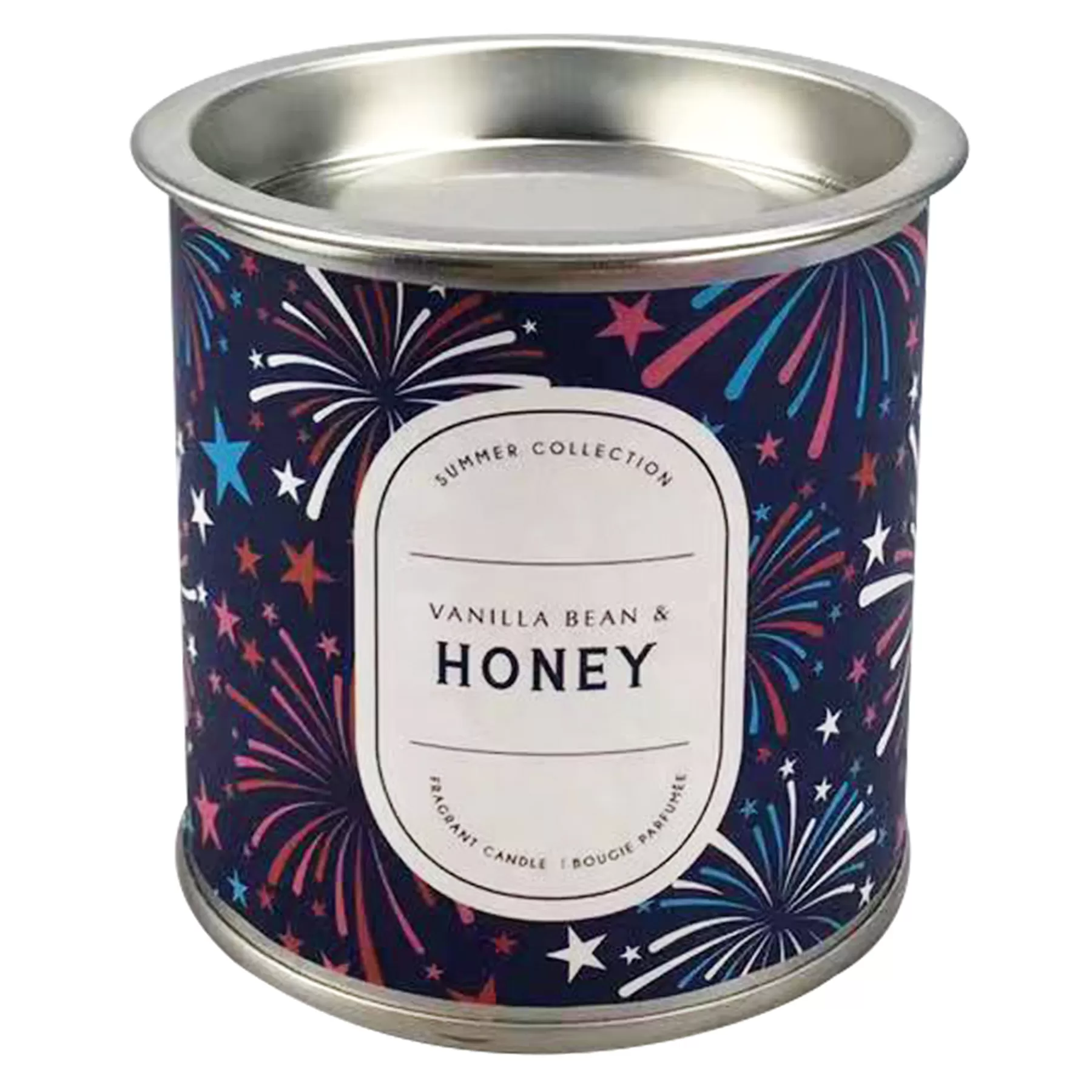 * Sale Vanilla Bean & Honey Scented Tin Candle, 6.5Oz