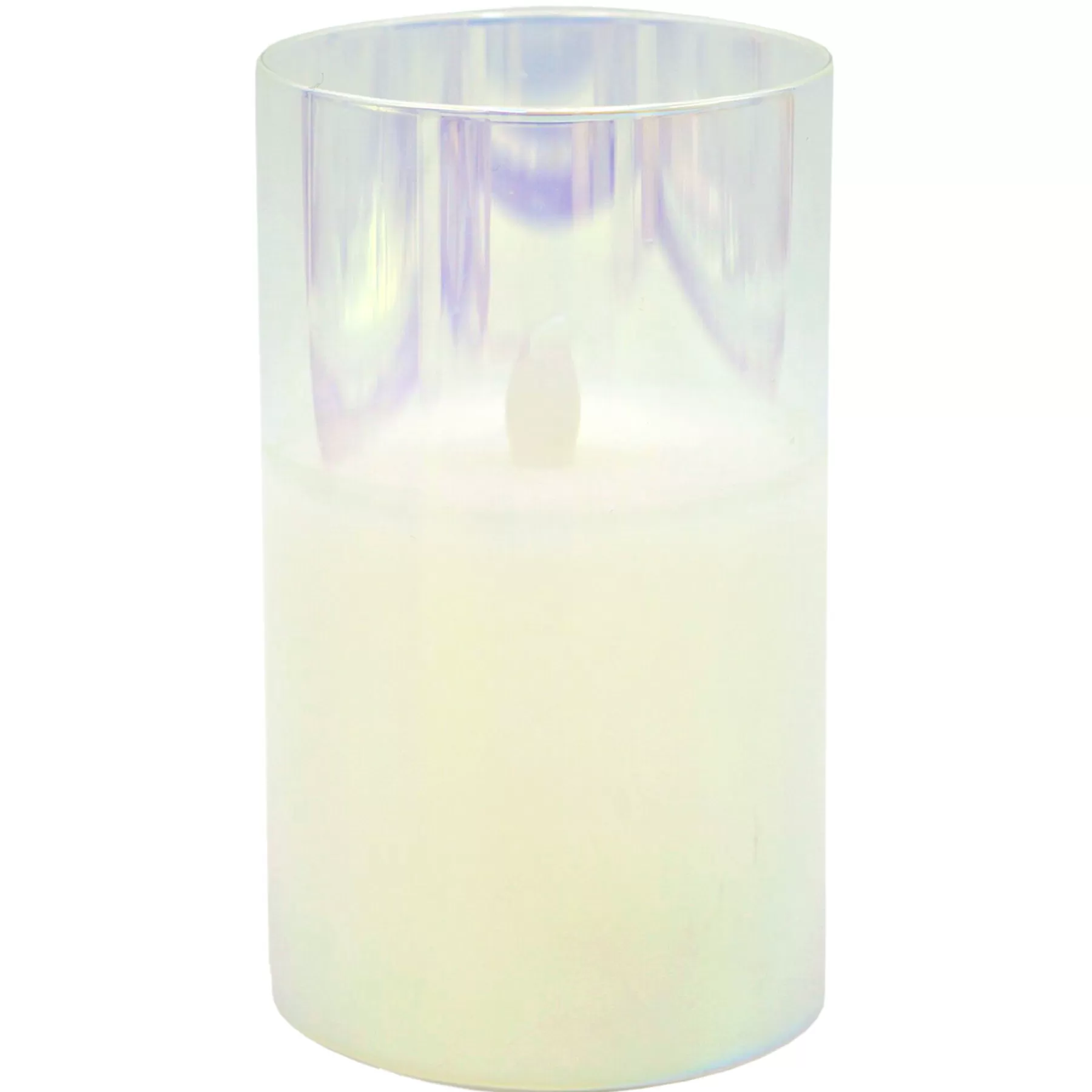 * Top Sellers 3X5 Led Glass Wax Candle In Glass Cylinder 6 Hour Timer