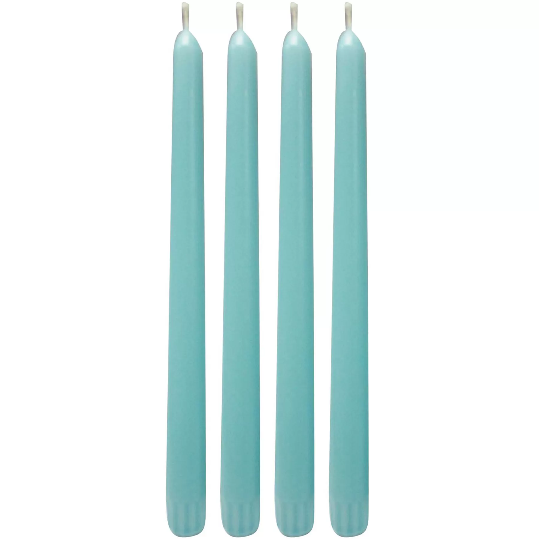 * Top Sellers 4-Pack Aqua Unscented Overdip Taper Candles, 10