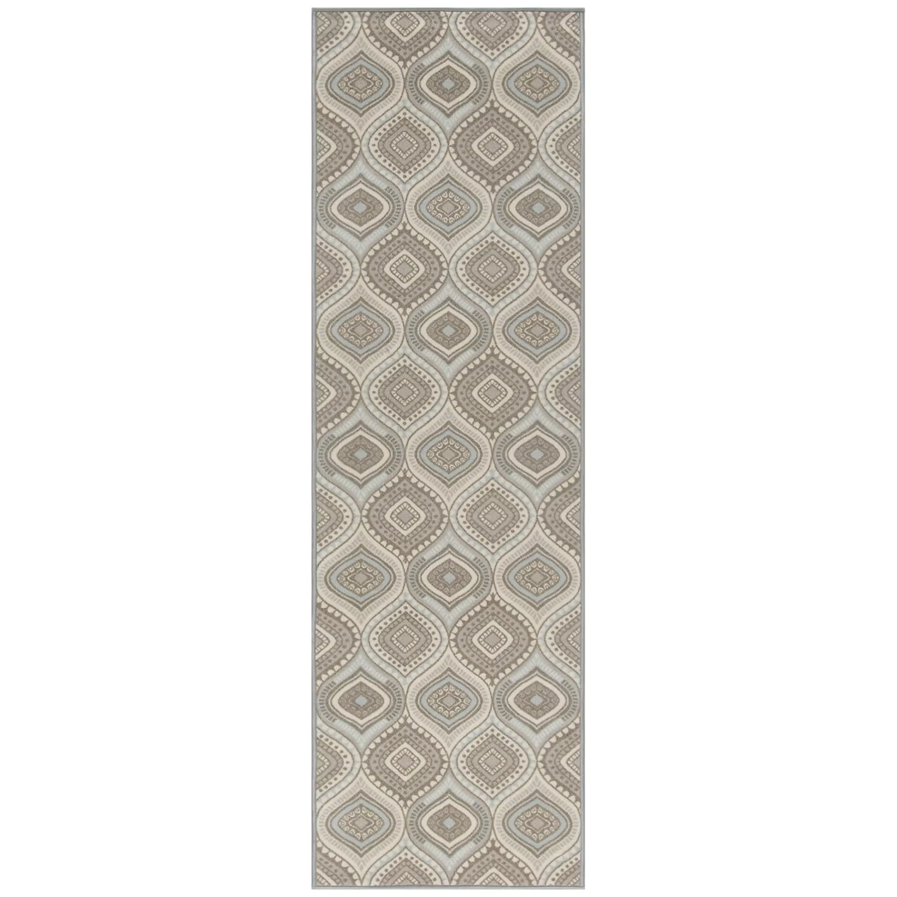 * Top Sellers (D407) Contemporary Geometric Ogee Design Runner, 2 7