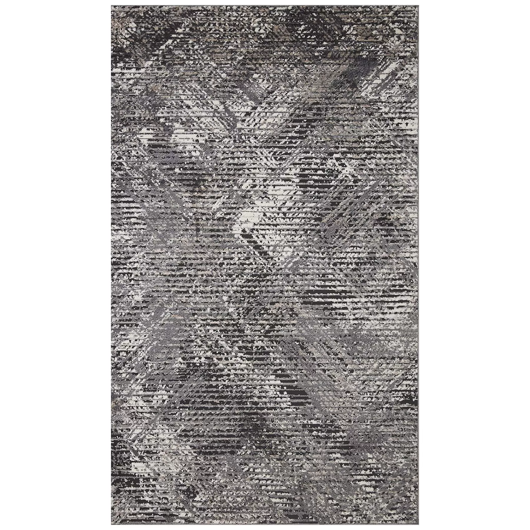 * Top Sellers (D554) Estie Charcoal & Black Area Rug, 5 7