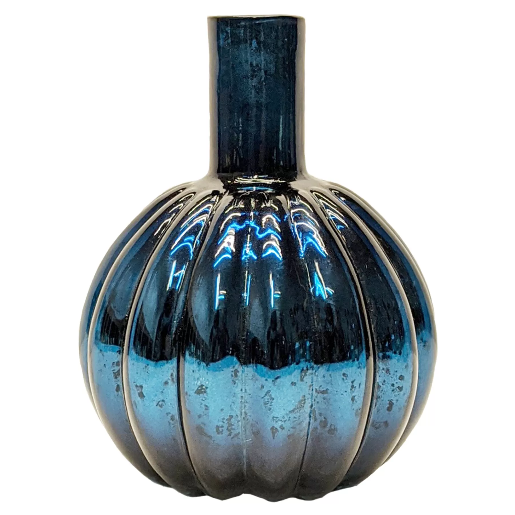 * Top Sellers Dark Teal Round Bud Glass Vase, 5