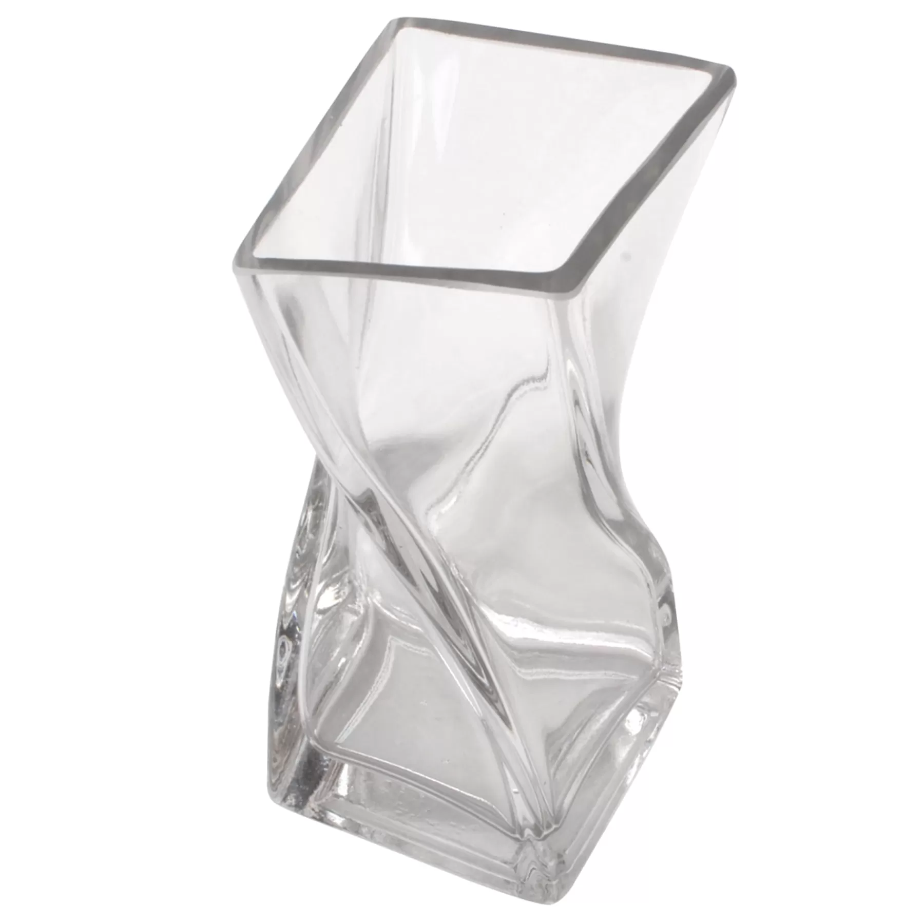 * Top Sellers Laila Ali Clear Glass Twisted Pillar Vase, 7