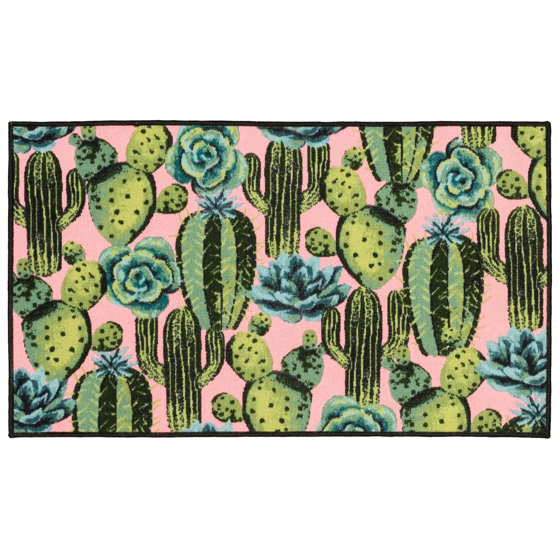 * Top Sellers Pink Succulent Accent Rug, 26 45